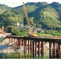 天津钢便桥「沧顺路桥」贝雷桥/贝雷片施工
